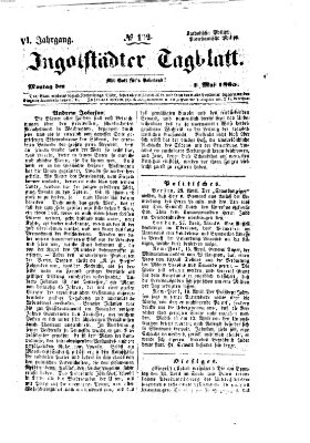 Ingolstädter Tagblatt Montag 1. Mai 1865