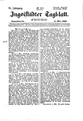 Ingolstädter Tagblatt Donnerstag 11. Mai 1865