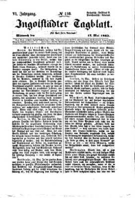 Ingolstädter Tagblatt Mittwoch 17. Mai 1865