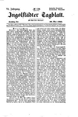 Ingolstädter Tagblatt Samstag 20. Mai 1865