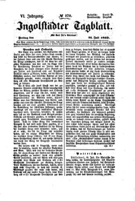 Ingolstädter Tagblatt Freitag 21. Juli 1865