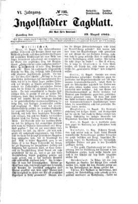 Ingolstädter Tagblatt Samstag 19. August 1865