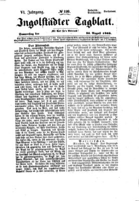 Ingolstädter Tagblatt Donnerstag 24. August 1865