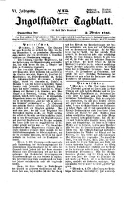 Ingolstädter Tagblatt Donnerstag 5. Oktober 1865