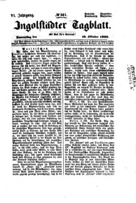 Ingolstädter Tagblatt Donnerstag 12. Oktober 1865