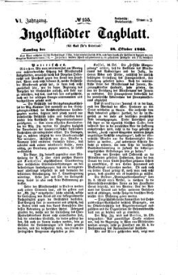 Ingolstädter Tagblatt Samstag 28. Oktober 1865