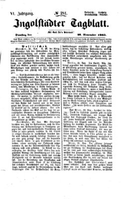 Ingolstädter Tagblatt Dienstag 28. November 1865