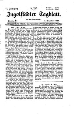 Ingolstädter Tagblatt Dienstag 5. Dezember 1865