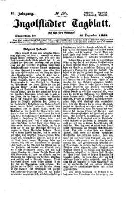 Ingolstädter Tagblatt Donnerstag 14. Dezember 1865