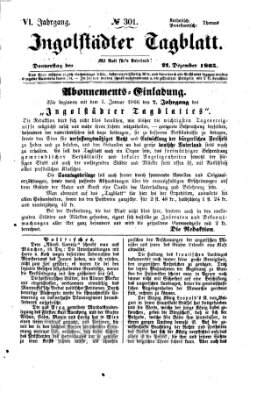 Ingolstädter Tagblatt Donnerstag 21. Dezember 1865