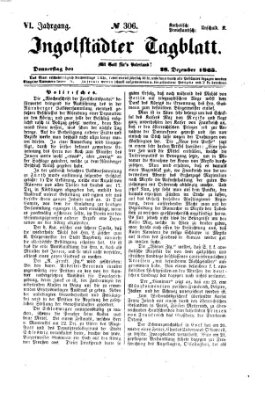 Ingolstädter Tagblatt Donnerstag 28. Dezember 1865