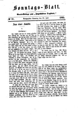 Ingolstädter Tagblatt Sonntag 30. Juli 1865