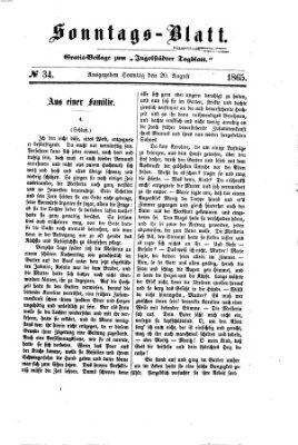 Ingolstädter Tagblatt Sonntag 20. August 1865