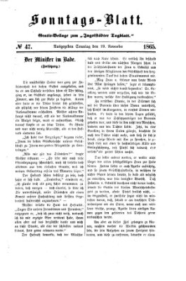 Ingolstädter Tagblatt Sonntag 19. November 1865