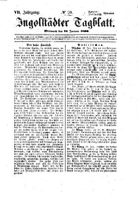 Ingolstädter Tagblatt Mittwoch 24. Januar 1866