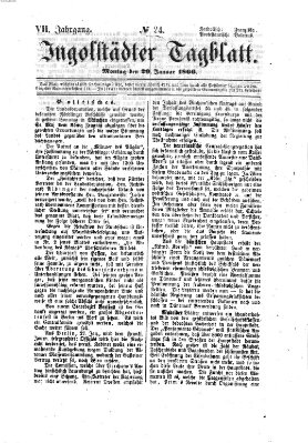 Ingolstädter Tagblatt Montag 29. Januar 1866