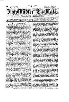 Ingolstädter Tagblatt Donnerstag 1. Februar 1866