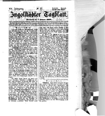 Ingolstädter Tagblatt Mittwoch 7. Februar 1866