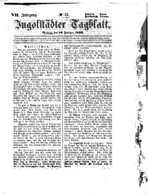 Ingolstädter Tagblatt Montag 19. Februar 1866