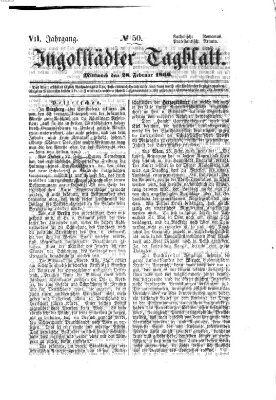 Ingolstädter Tagblatt Mittwoch 28. Februar 1866