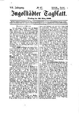 Ingolstädter Tagblatt Dienstag 20. März 1866