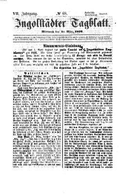 Ingolstädter Tagblatt Mittwoch 21. März 1866