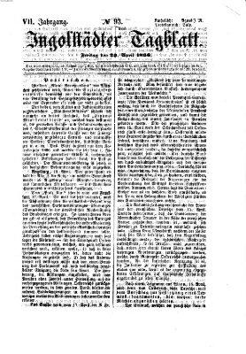 Ingolstädter Tagblatt Freitag 20. April 1866