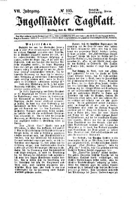 Ingolstädter Tagblatt Freitag 4. Mai 1866