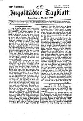 Ingolstädter Tagblatt Donnerstag 26. Juli 1866