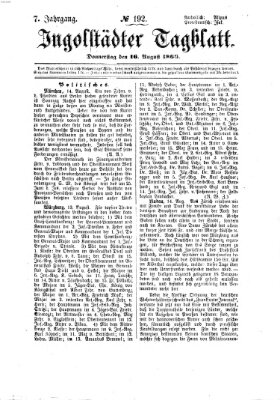 Ingolstädter Tagblatt Donnerstag 16. August 1866