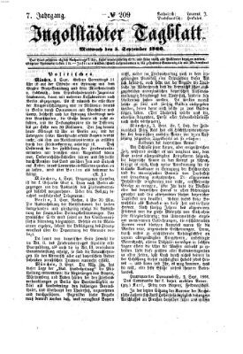 Ingolstädter Tagblatt Mittwoch 5. September 1866