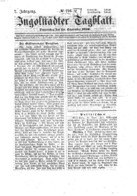 Ingolstädter Tagblatt Donnerstag 13. September 1866