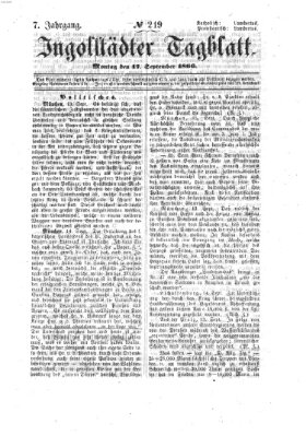 Ingolstädter Tagblatt Montag 17. September 1866