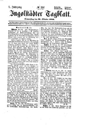 Ingolstädter Tagblatt Donnerstag 25. Oktober 1866