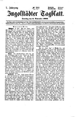 Ingolstädter Tagblatt Samstag 3. November 1866