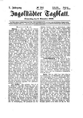 Ingolstädter Tagblatt Donnerstag 8. November 1866