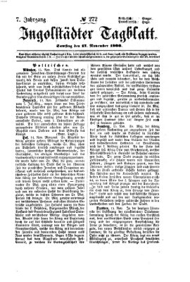 Ingolstädter Tagblatt Samstag 17. November 1866