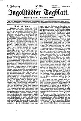 Ingolstädter Tagblatt Mittwoch 21. November 1866