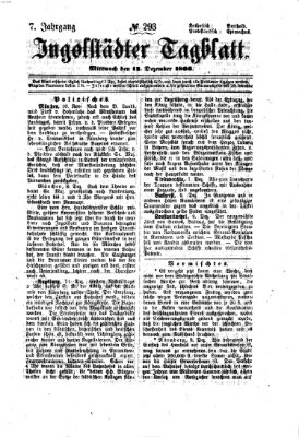 Ingolstädter Tagblatt Mittwoch 12. Dezember 1866