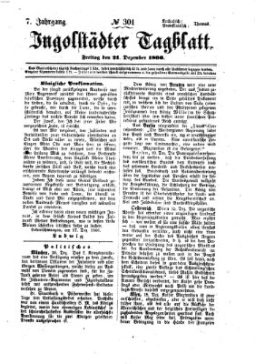 Ingolstädter Tagblatt Freitag 21. Dezember 1866