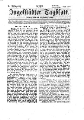 Ingolstädter Tagblatt Freitag 28. Dezember 1866