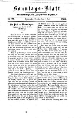 Ingolstädter Tagblatt Sonntag 8. Juli 1866