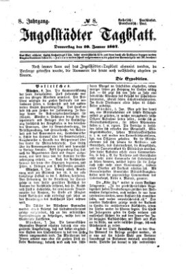 Ingolstädter Tagblatt Donnerstag 10. Januar 1867