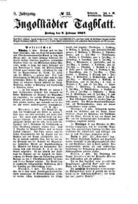 Ingolstädter Tagblatt Freitag 8. Februar 1867