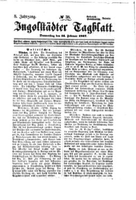 Ingolstädter Tagblatt Donnerstag 14. Februar 1867