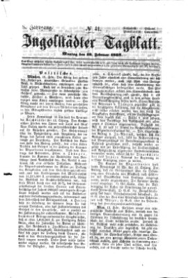 Ingolstädter Tagblatt Montag 18. Februar 1867