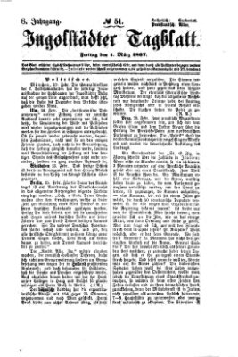 Ingolstädter Tagblatt Freitag 1. März 1867