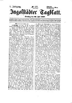 Ingolstädter Tagblatt Dienstag 30. Juli 1867