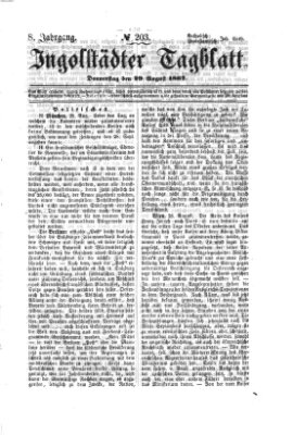 Ingolstädter Tagblatt Donnerstag 29. August 1867