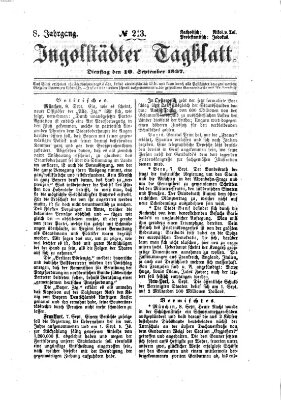 Ingolstädter Tagblatt Dienstag 10. September 1867